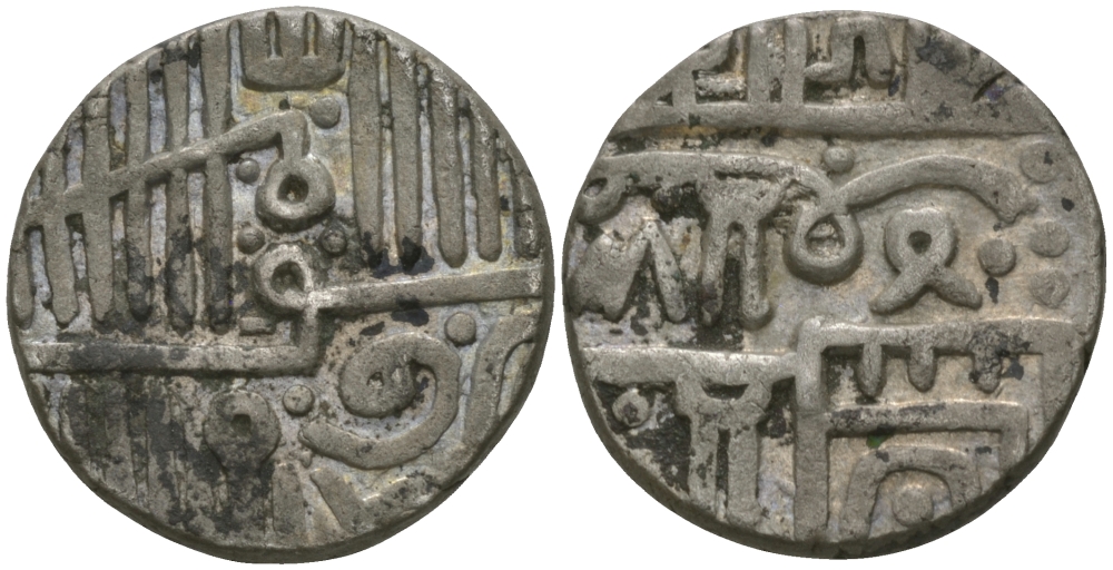 Индия, Наванагар (Nawanagar) 1 кори (kori) ND AH(9)78, frozen KM 10 серебро 1521-532