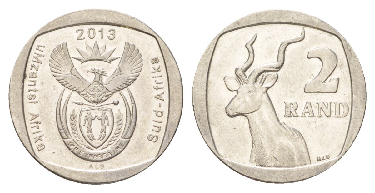 ЮАР 2 ранда 2013 KM 505 медь плакированная никелем UNC 4628-332