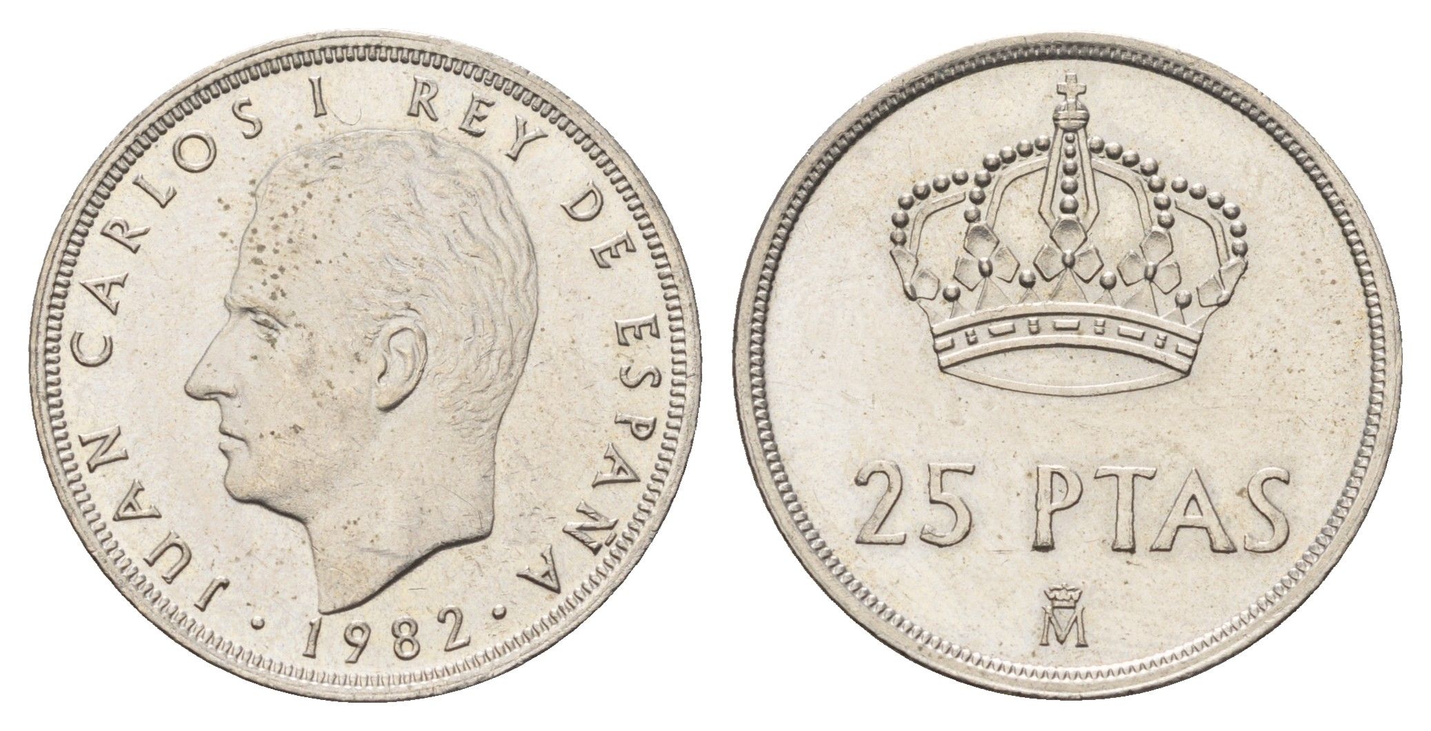 Испания 25 песет 1982 Хуан Карлос I (1975-2014) KM 824 медно-никель UNC 4707-413