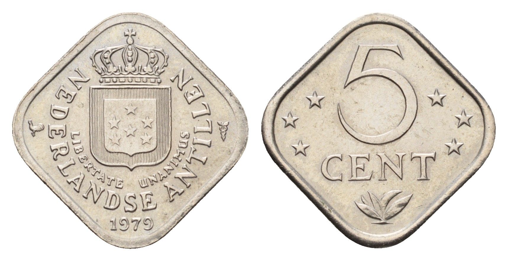 Нидерландские Антильские острова (Нидерландские Антилы) 5 центов 1979 KM 13 медно-никель UNC 4674-857
