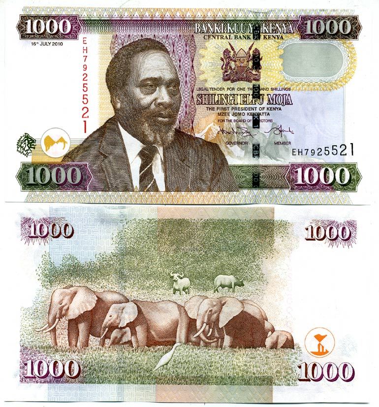 Кения 1000 шиллингов 2010 Pick 51 e бумага UNC (пресс) 448-137-2
