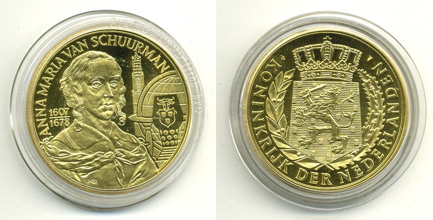 НИДЕРЛАНДЫ МЕДАЛЬ АННА МАРИЯ ВАН ШУРМАН (1607-1678) UNC 06-130-33