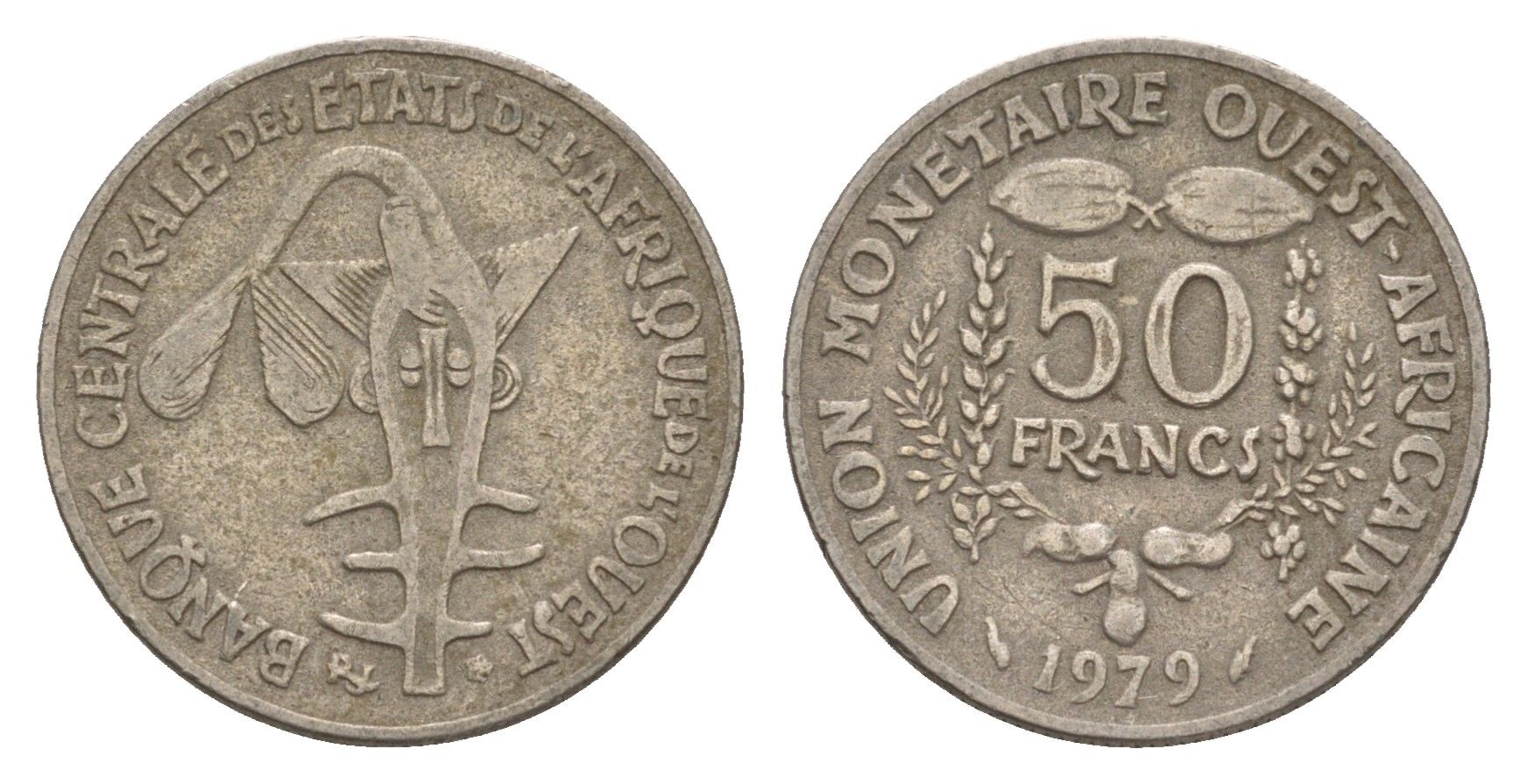 Западная Африка (BCEAO) 50 франков 1979 KM 6 медно-никель 4655-824