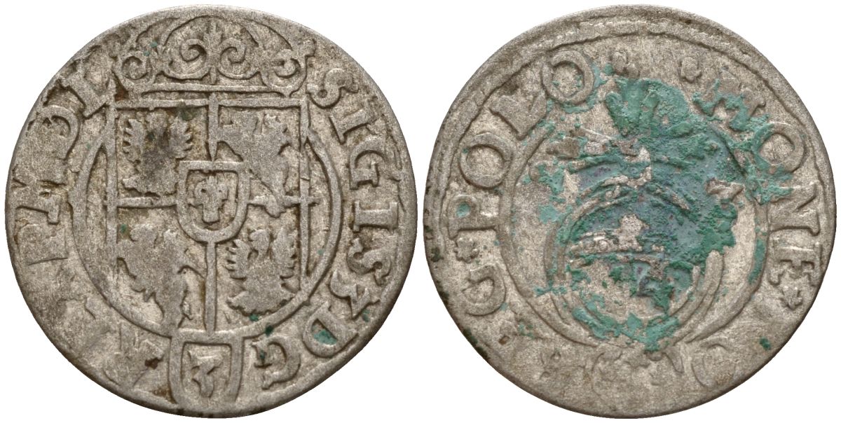 Польша 3 полкера (3 полторака - 1 крейцер) ND (1620-1627) Сигизмунд III Ваза (1587-1632) KM 41 серебро 4158-825
