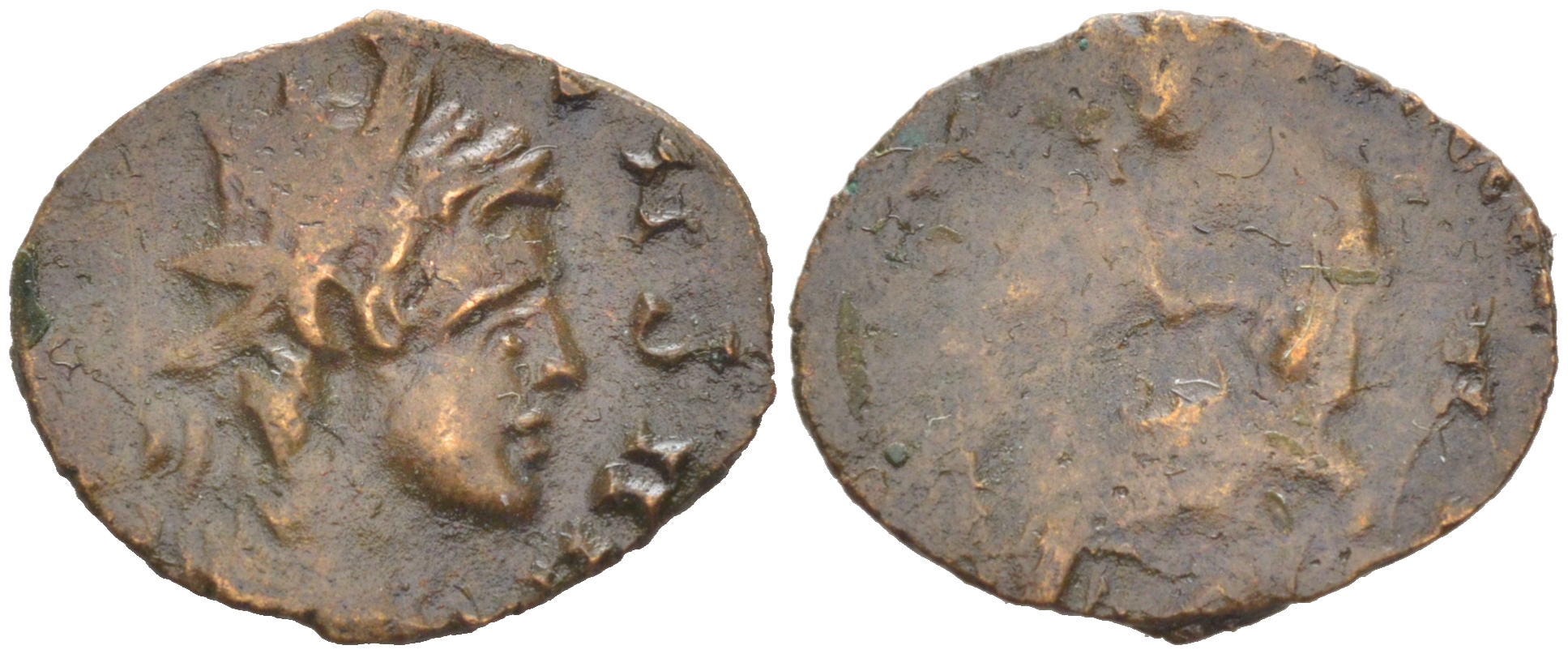 Римская Империя, императоры в Галлии антониниан 273 - 274 Тетрик II, локальная чеканка в Галлии RIC биллон 1073-24-26