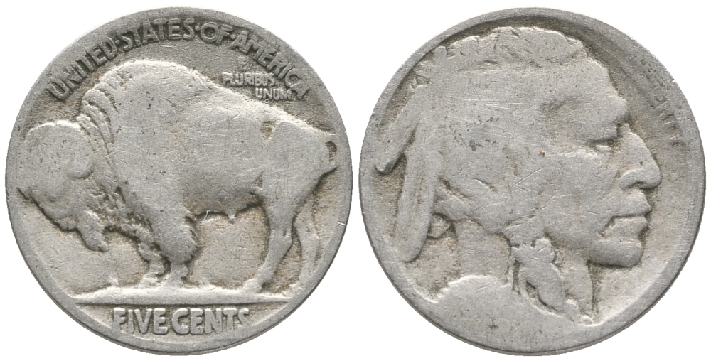 США 5 ЦЕНТОВ ND ИНДЕЕЦ, БИЗОН KM 134 медно-никель 34-127