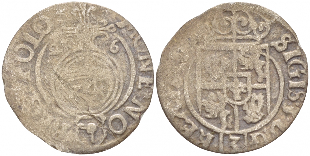 ПОЛЬША 1 ПОЛТОРАК 1626 СИГИЗМУНД III ВАЗА (1607-1632) GUMOWSKI 973 серебро 4532-618