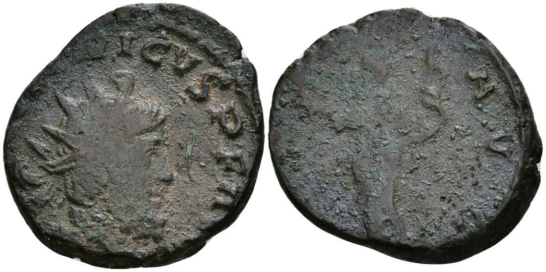 Римская Империя (императоры в Галлии) антониниан 273 - 274 Тетрик I PAX AVG Пация, персонификация Мира Августа Треверов fine RIC 100 бронза 270-911