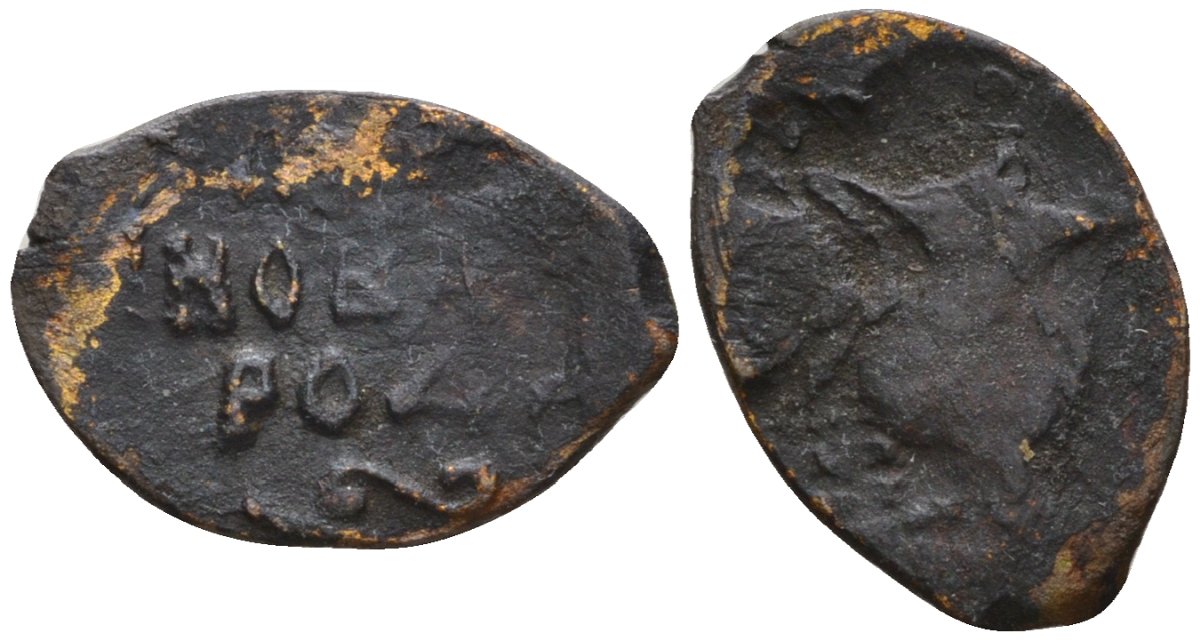 Великий Новгород пуло 1505-1533 Василий III Иванович, ПУЛО НОВАГОРОДА/голова в короне Гулецкий/Петрунин 3263 А медь 262-1648