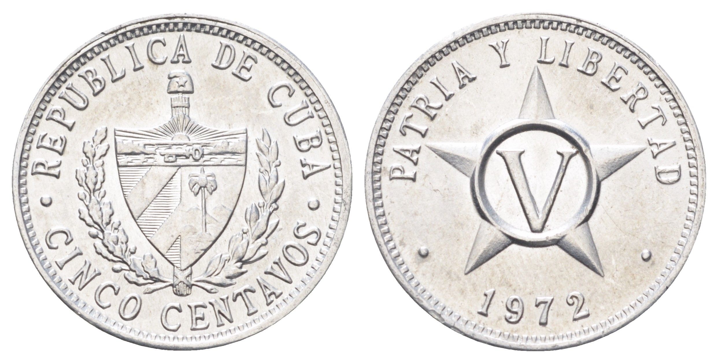 Куба 5 сентаво 1972 KM 34 алюминий UNC 4697-1149
