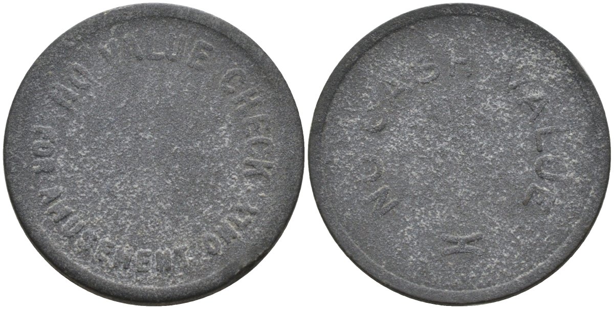 Нидерланды игровой жетон ND NO CASH VALUE, диаметр 21 мм. цинк 4584-937