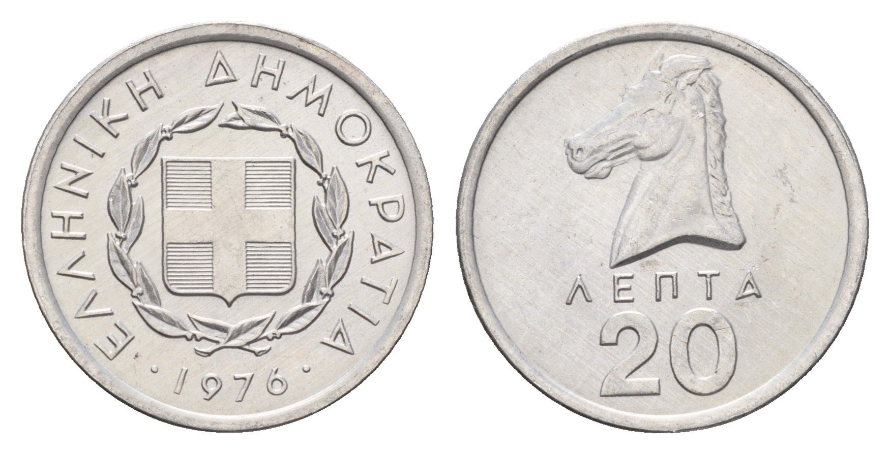 Греция 20 лепт 1976 KM 114 алюминий UNC 4668-1257