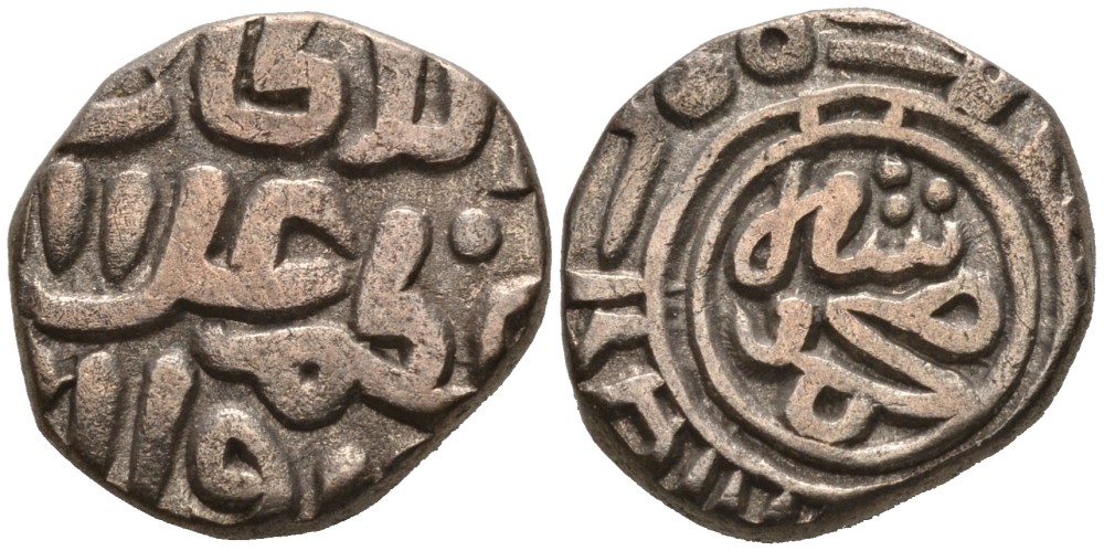 Индия 2 гани 1308 (AH711) Делийский Султанат, Alu ed-din Muhammad Shab II (1295-1315) Goron/Goenka D 233, Mitchiner 2569 биллон 192-941