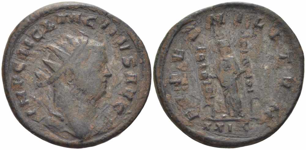 Римская Империя аврелианиан 276 Тацит FIDES MILITVM Рим Very fine RIC 87 бронза 1073-17-25