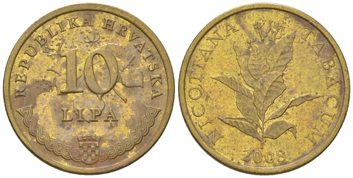 Хорватия 10 лип 2008 четный год KM 16 сталь плакированная латунью    4124-1159