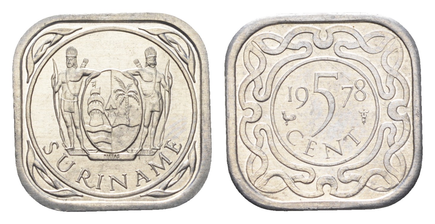 Суринам 5 центов 1978  KM 12.1a алюминий  UNC  3459-613