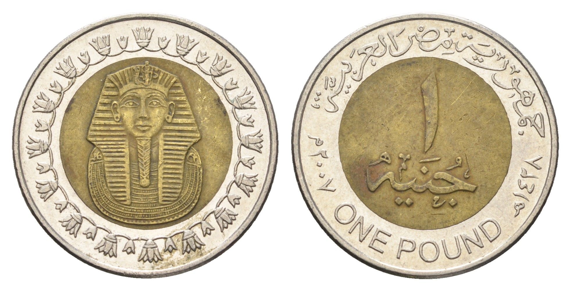 Египет 1 фунт 2007 сфинкс KM 940a биметалл 4660-1037