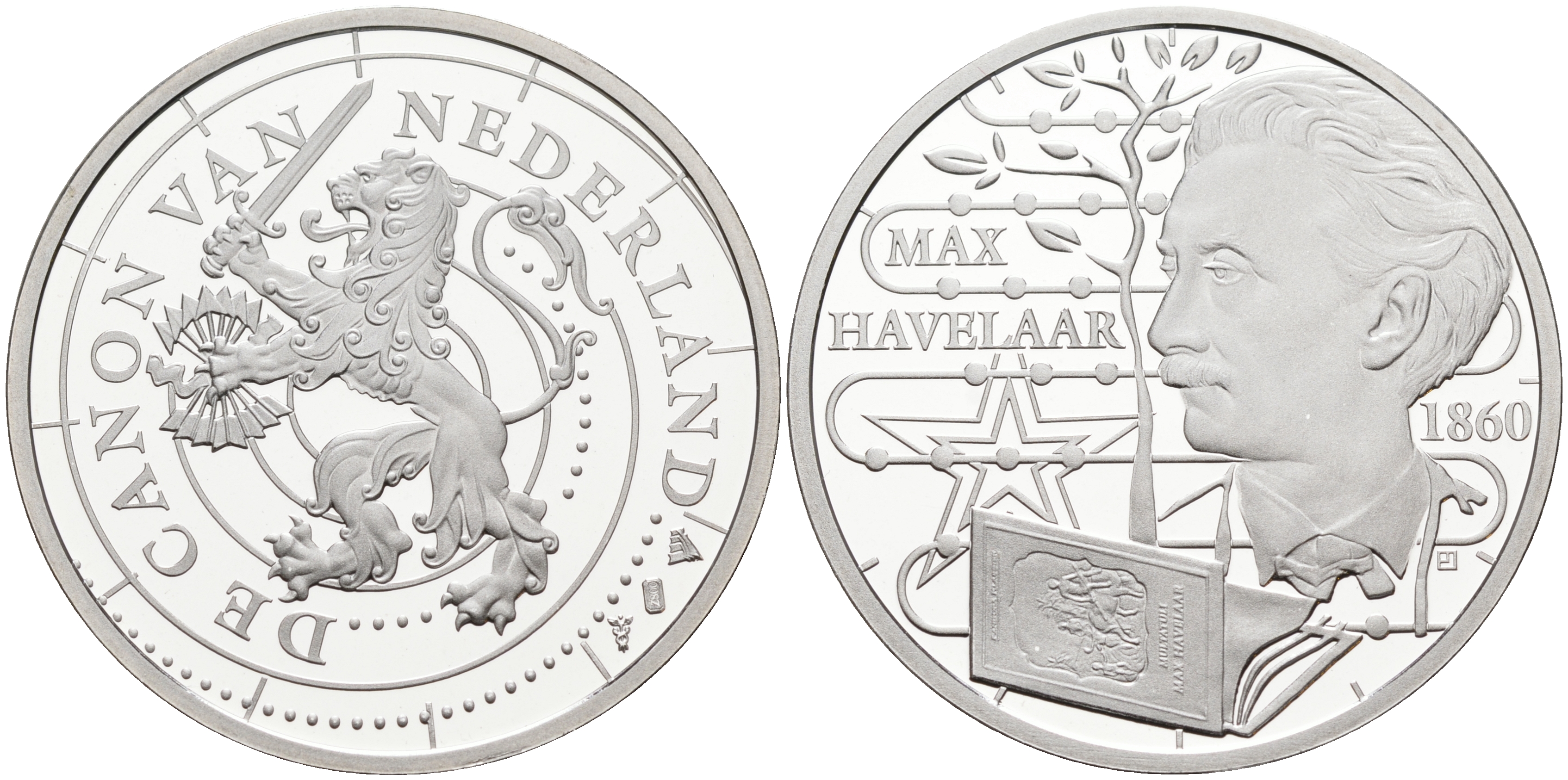 НИДЕРЛАНДЫ МЕДАЛЬ СЕРИИ ИСТОРИЯ НИДЕРЛАНДОВ, МАКС ХАВЕЛАР 1860, 6 гр. медно-никель 02-230-53