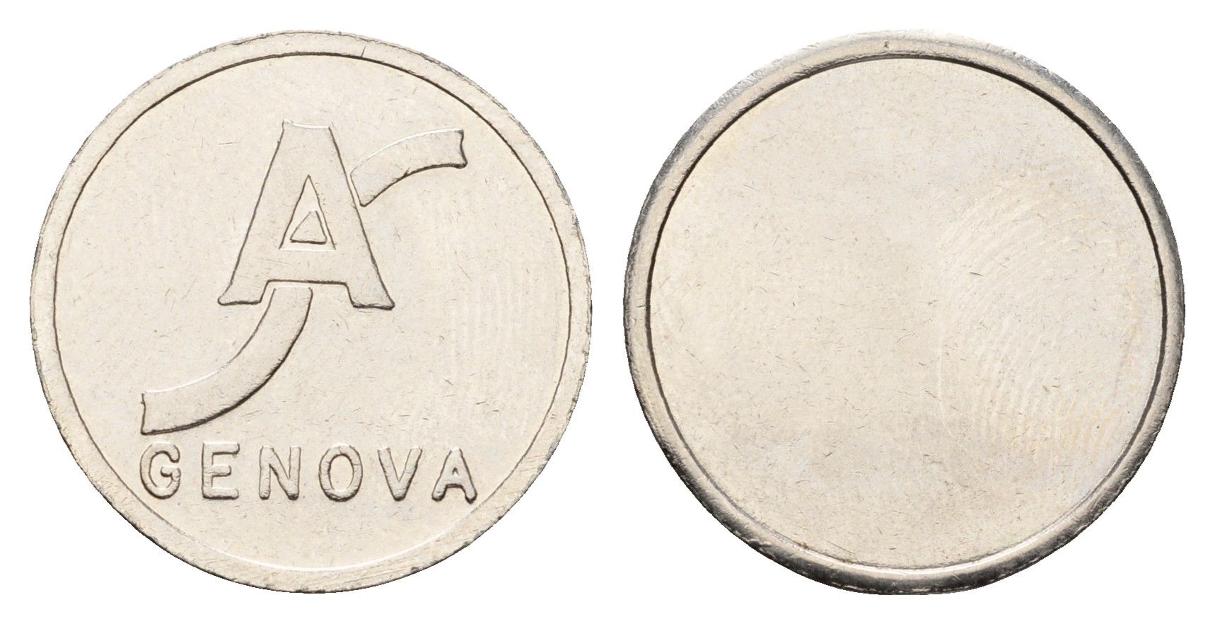 Италия, Генуя жетон диаметр 22 мм, вес 5,2 гр нержавеющая сталь 4669-255