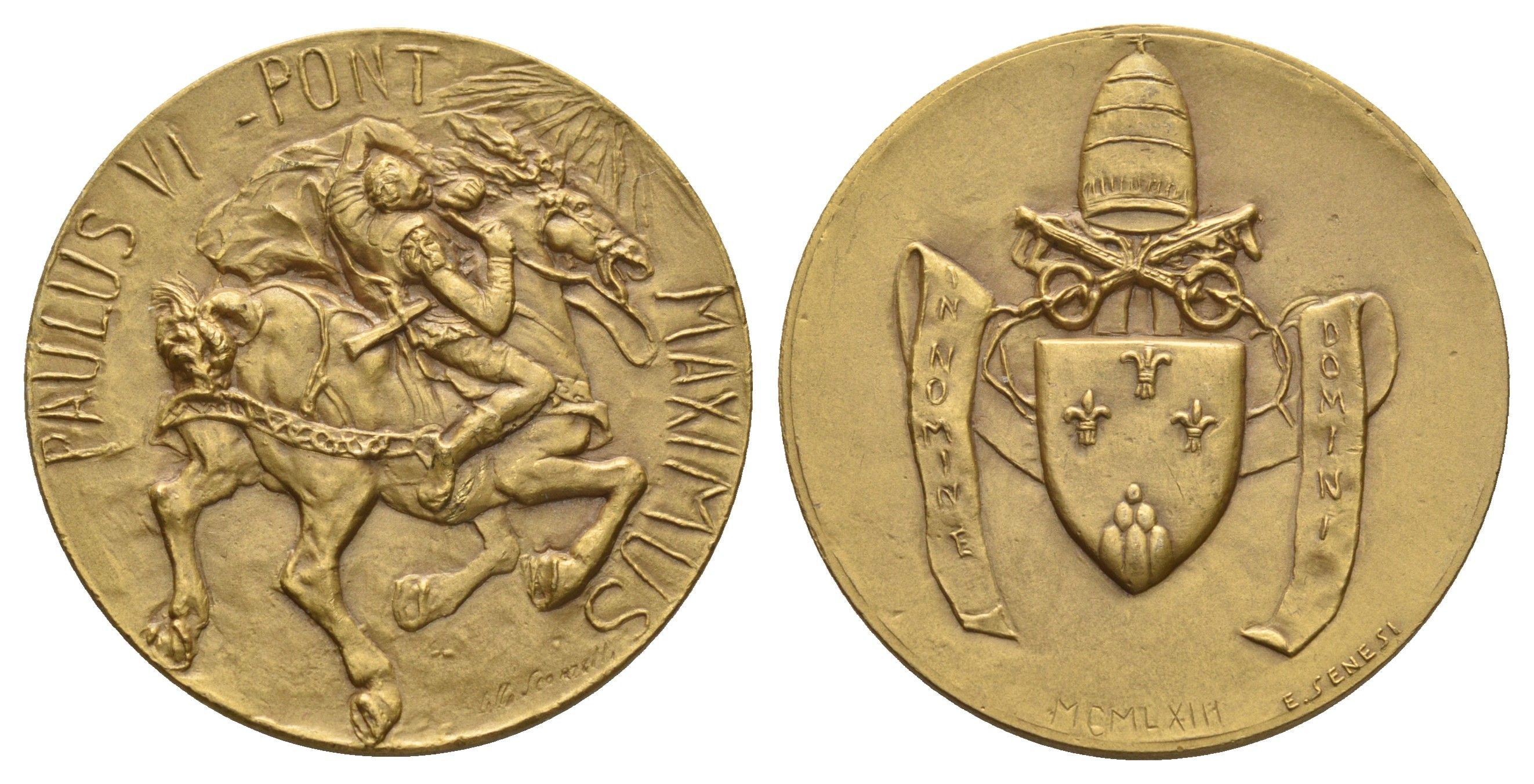 Ватикан медаль "Павел VI - Великий понтифик 1978 диаметр 34 мм, вес 14,3 гр латунь 4120-144