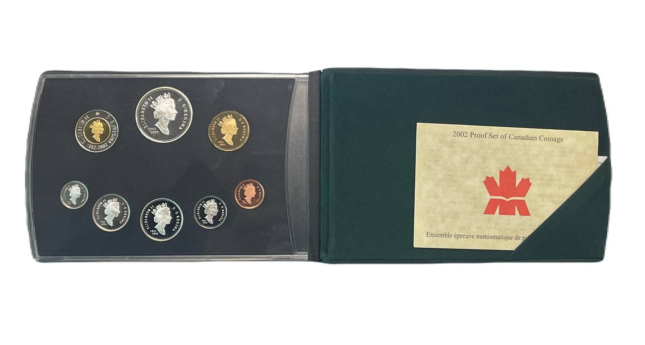 Канада набор из 7 монет (1, 5, 10, 25 и 50 центов; 1 доллар) 1977 25 лет вступлению на престол Королевы Елизаветы II, в оригинальной упаковке, с сертификатом подлинности KM 59, 60.1, 77, 62b, 75.2, 117 и 118 BU 8-1-03-11