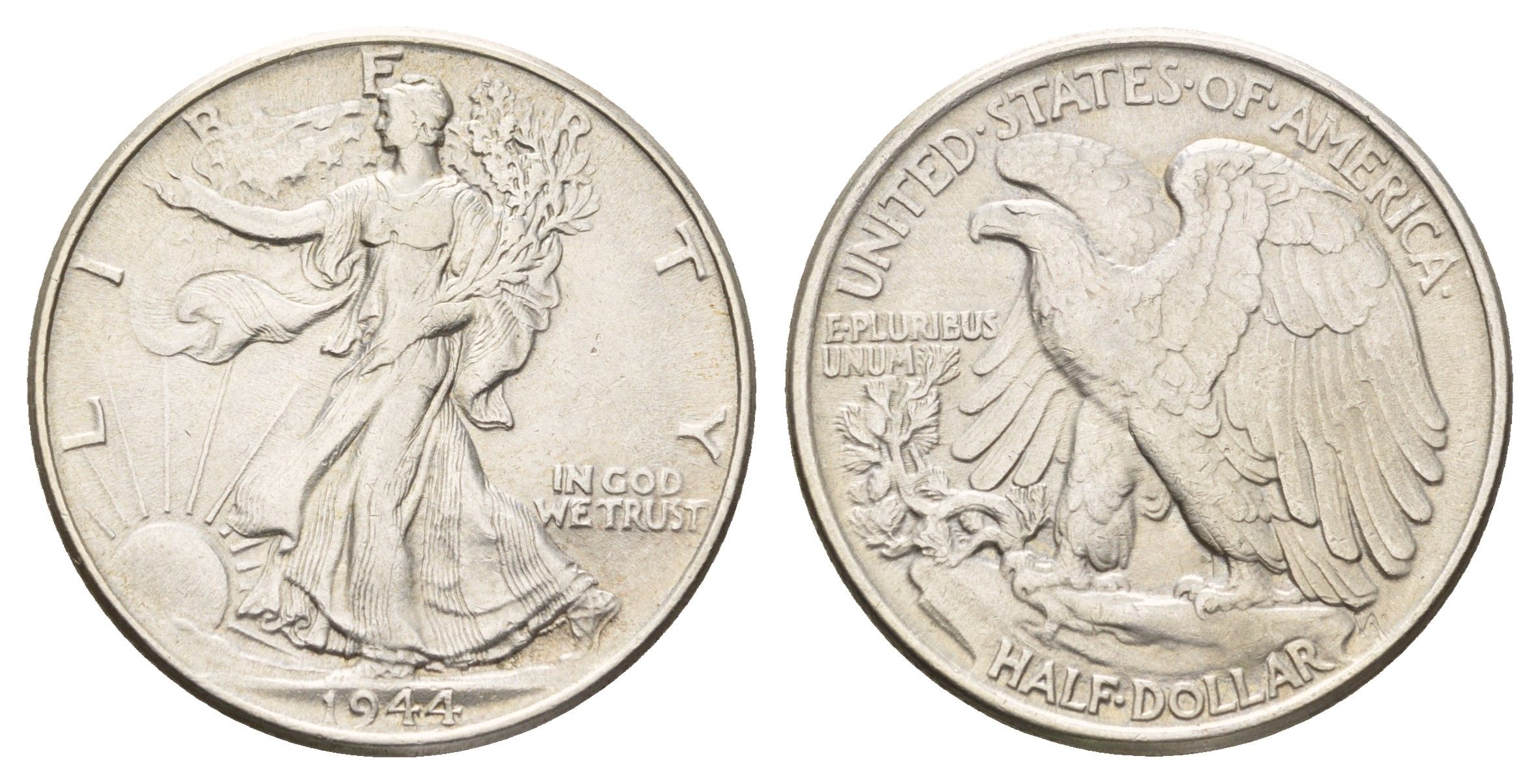 США 1/2 доллара (50 центов) 1944 KM 142 серебро 3896-1535