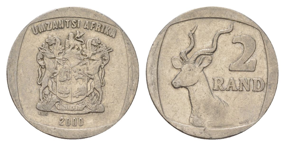 ЮАР 2 ранда 2000 KM 165 медь плакированная никелем 4626-1216