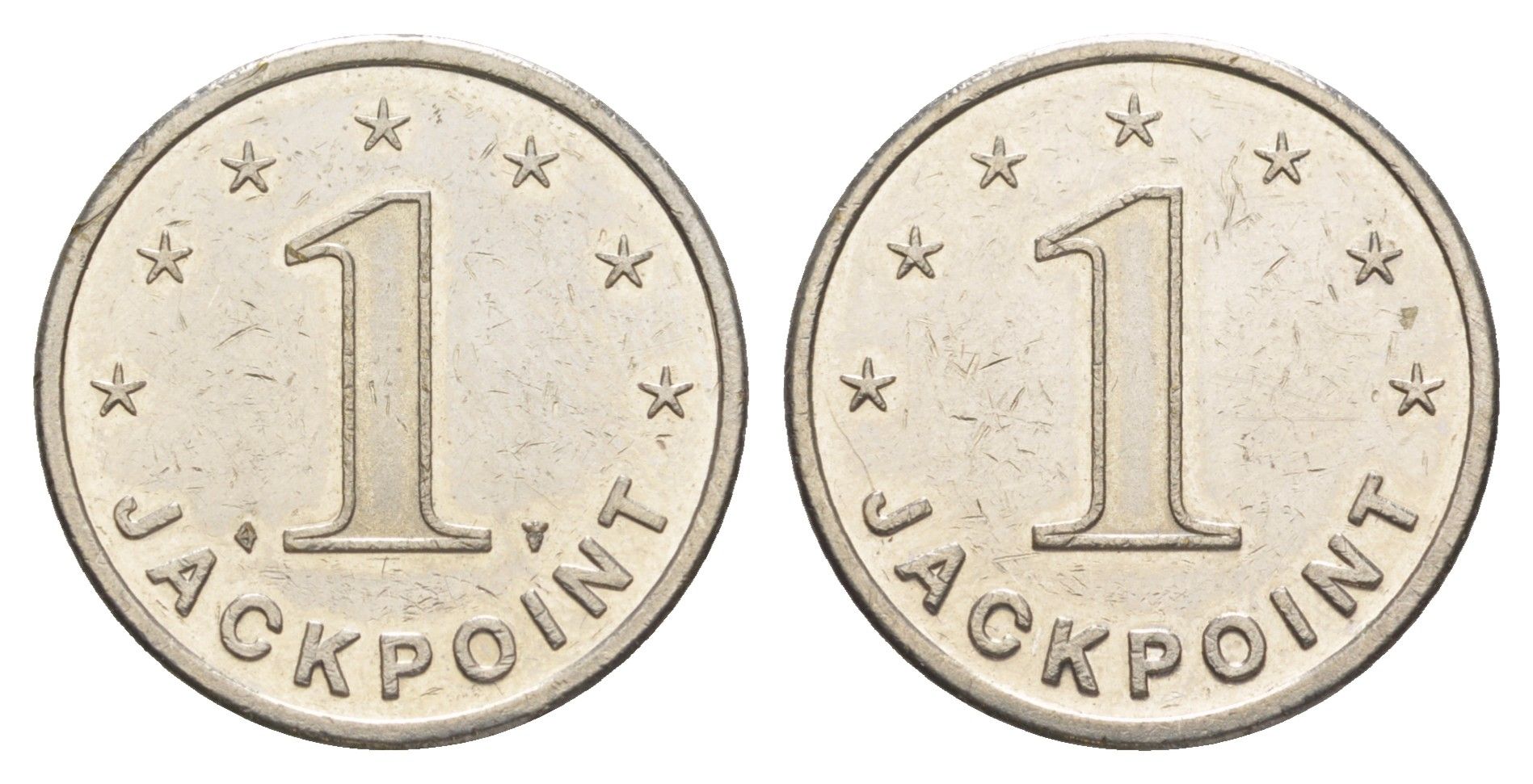 Бельгия 1 JACKPOINT ND диаметр 24 мм, вес 5,7 гр белый металл 4171-246