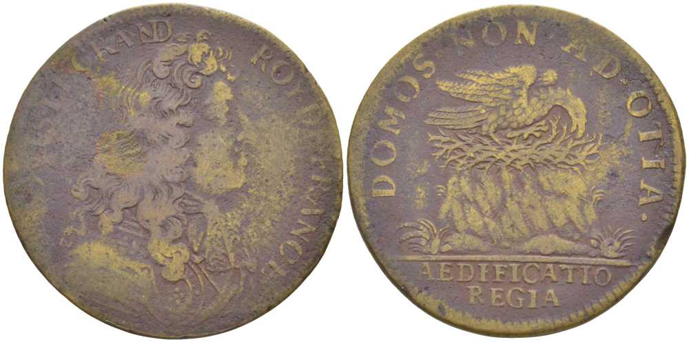 Франция жетон ND DOMOS NON AD OTIA, AEDIFICATIO REGIA  латунь    210-133