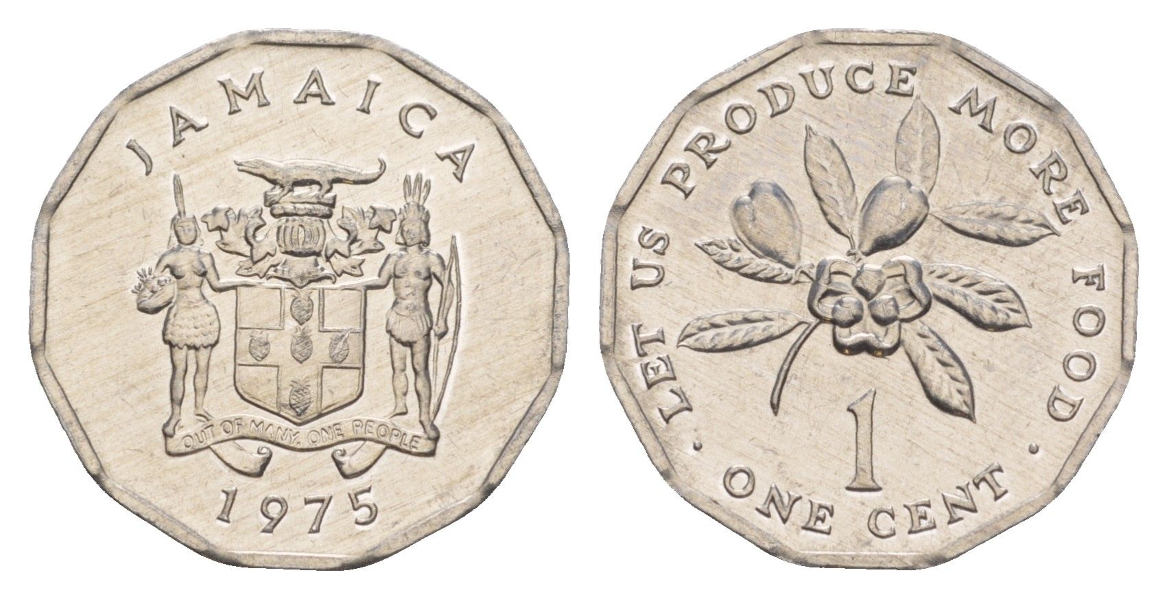 Ямайка 1 цент 1975 KM 64 алюминий UNC 4649-1046