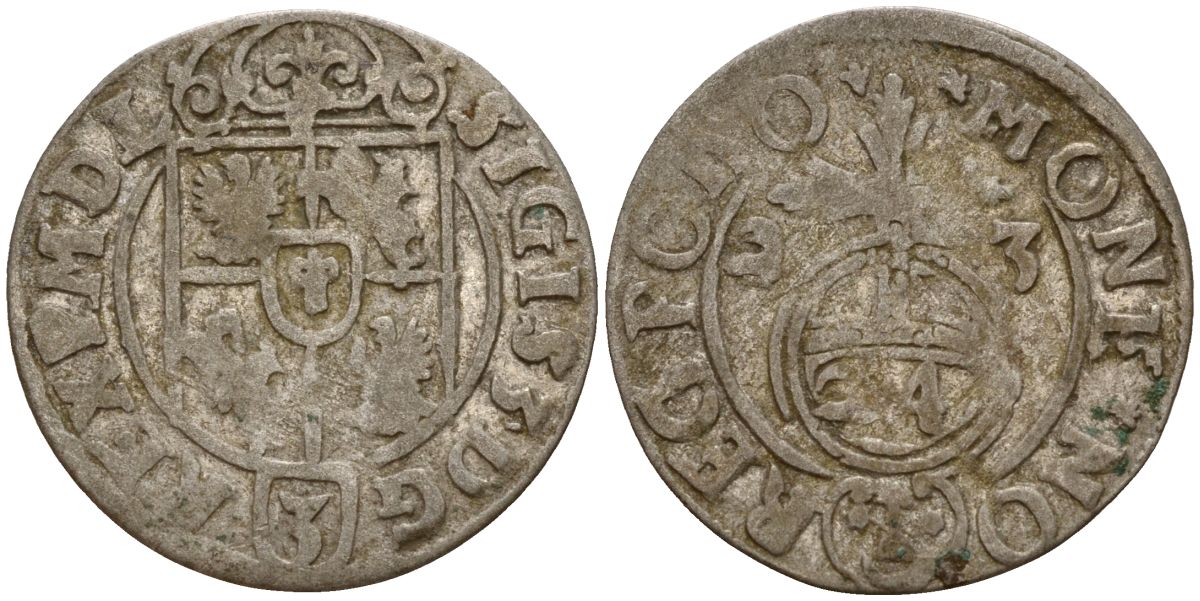 Польша 3 полкера (3 полторака - 1 крейцер) 1623 Сигизмунд III Ваза (1587-1632) Gorecki B.23 серебро 4160-126