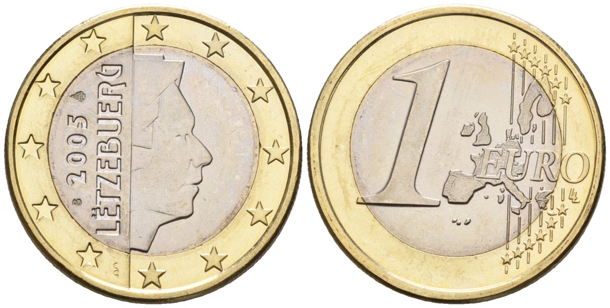 Люксембург 1 евро 2005 Великий Герцог Анри KM 81 биметалл 4148-755