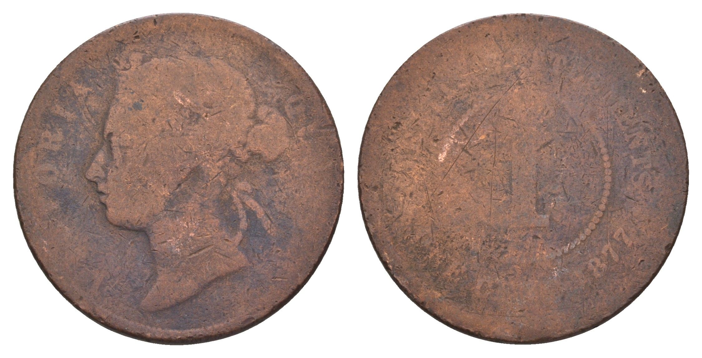 Стрейтс-Сетлментс (Стрейтс Сетлментс) 1 цент 1877 Виктория (1837-1901) KM 9 медь 4657-844