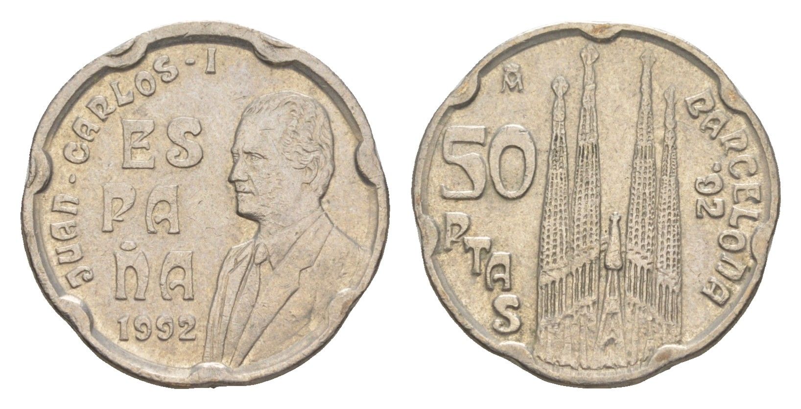 Испания 50 песет 1992 XXV летние Олимпийские Игры, Барселона 1992, Король Хуан Карлос I KM 907 медно-никель 4621-134