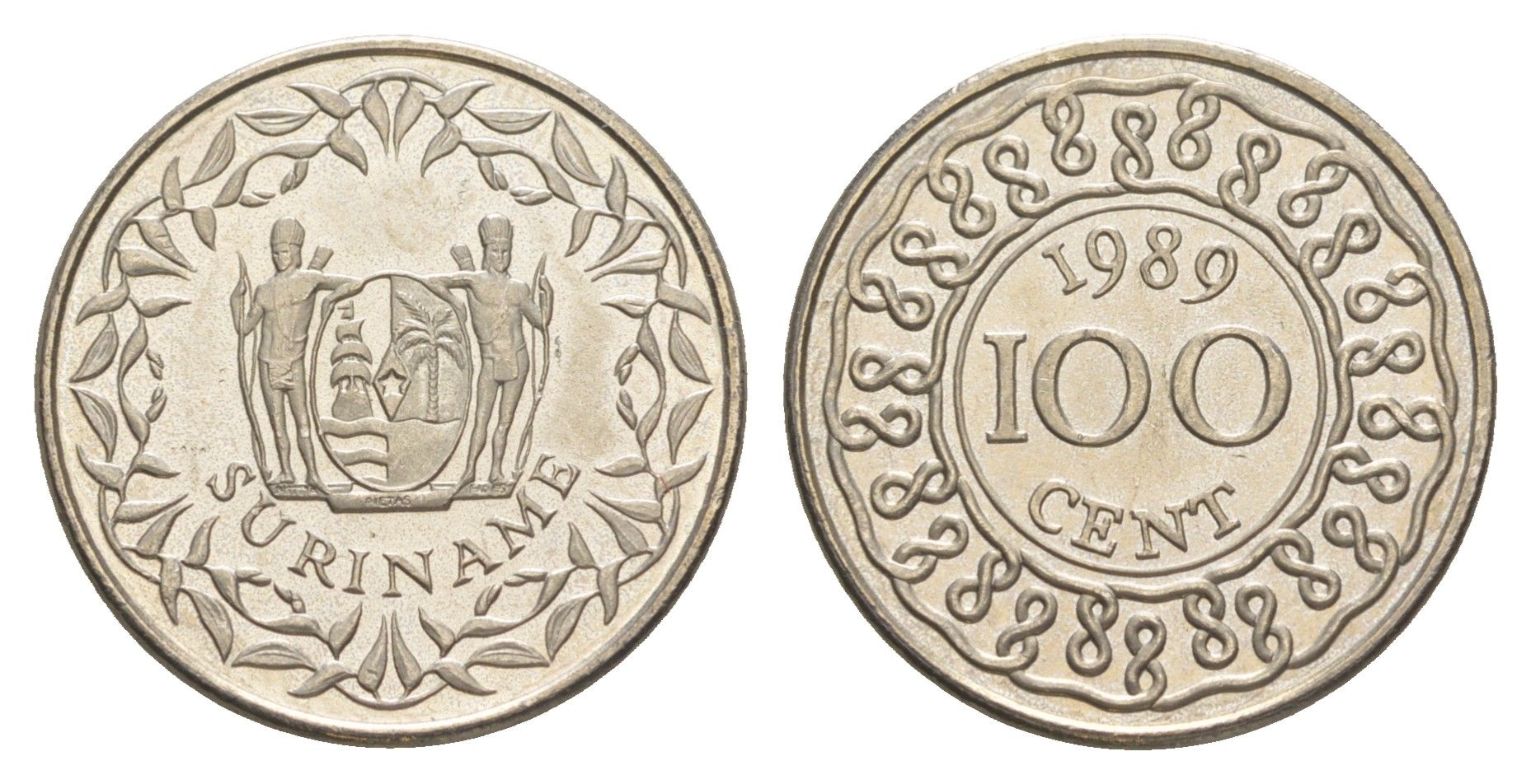 Суринам 100 центов 1989 KM 23 медно-никель UNC 4163-1041