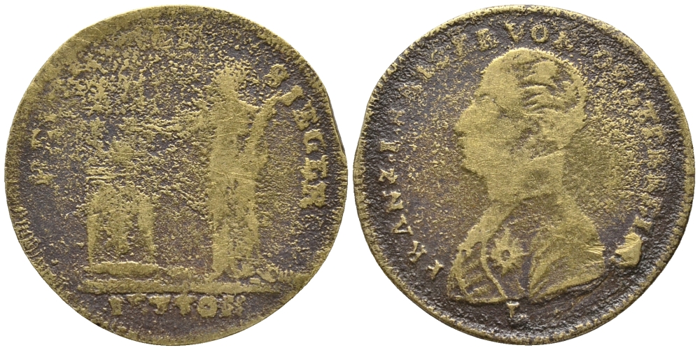 АВСТРО-ВЕНГЕРСКАЯ ИМПЕРИЯ ЖЕТОН ND ФРАНЦ I, ДИАМЕТР 25 ММ. латунь 3999-836