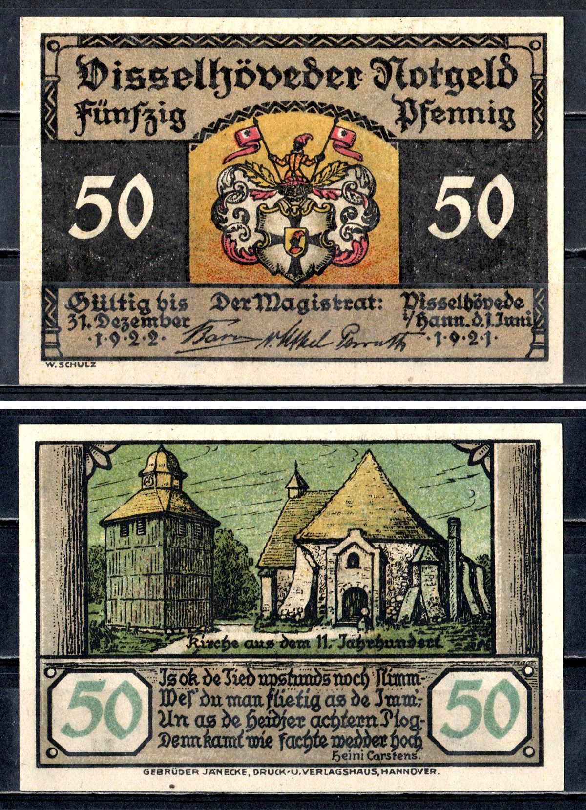 Фиссельхёфеде (Пруссия, Ганновер) 50 пфеннигов 1921 2193-35-2-2