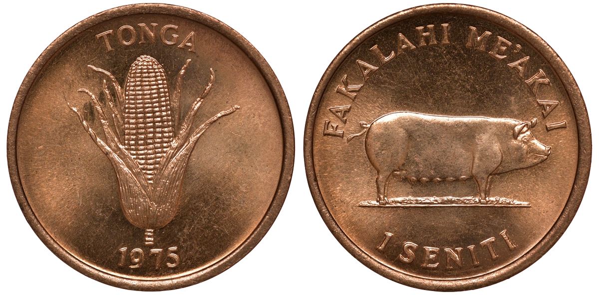 Тонга 1 сенити 1975 ФАО KM 42 бронза M51-21