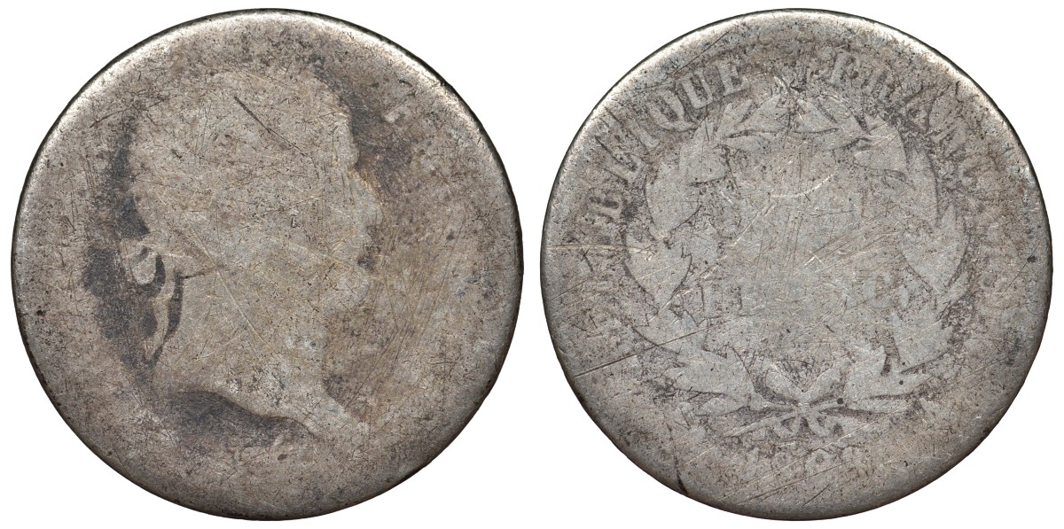 Франция 1/2 франка 1809 A, Наполеон I (1804-1814) KM 691.1, Le Franc 178.1 серебро 4124-317