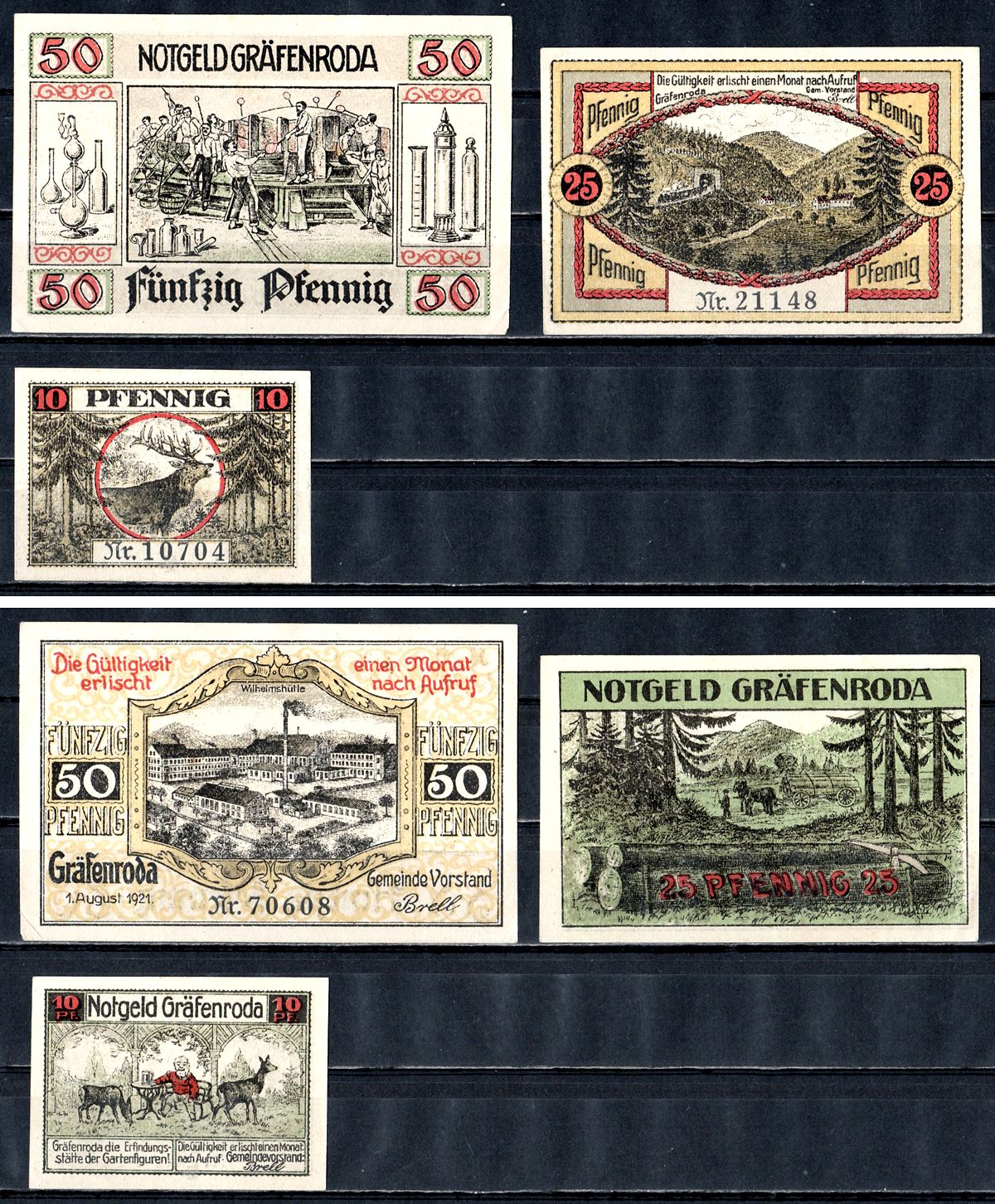 Грефенрода (Тюрингия) набор из 3 нотгельдов ND 7556-12-1-2