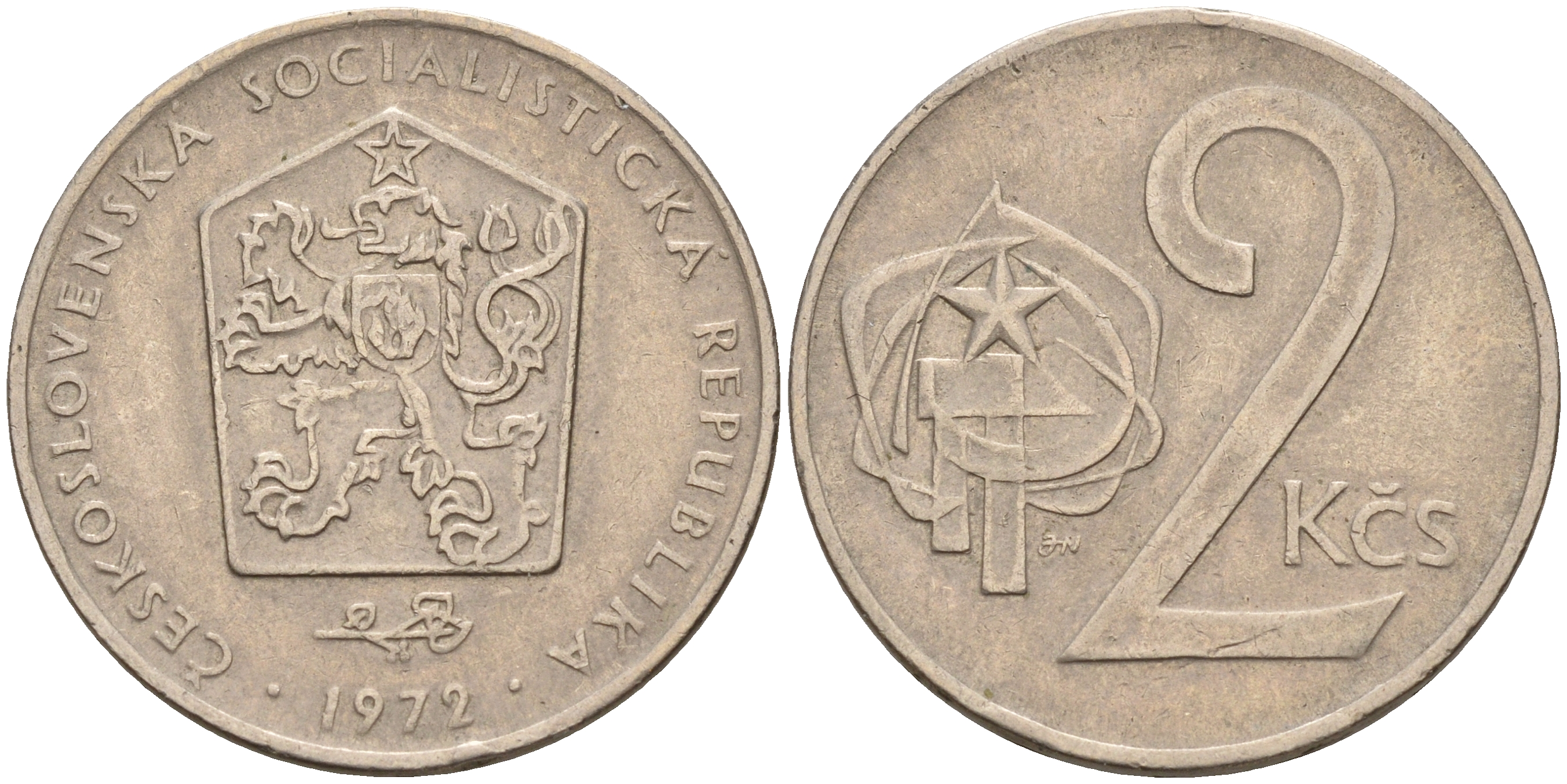 Чехословакия 2 кроны 1972 KM 75 медно-никель    4143-331