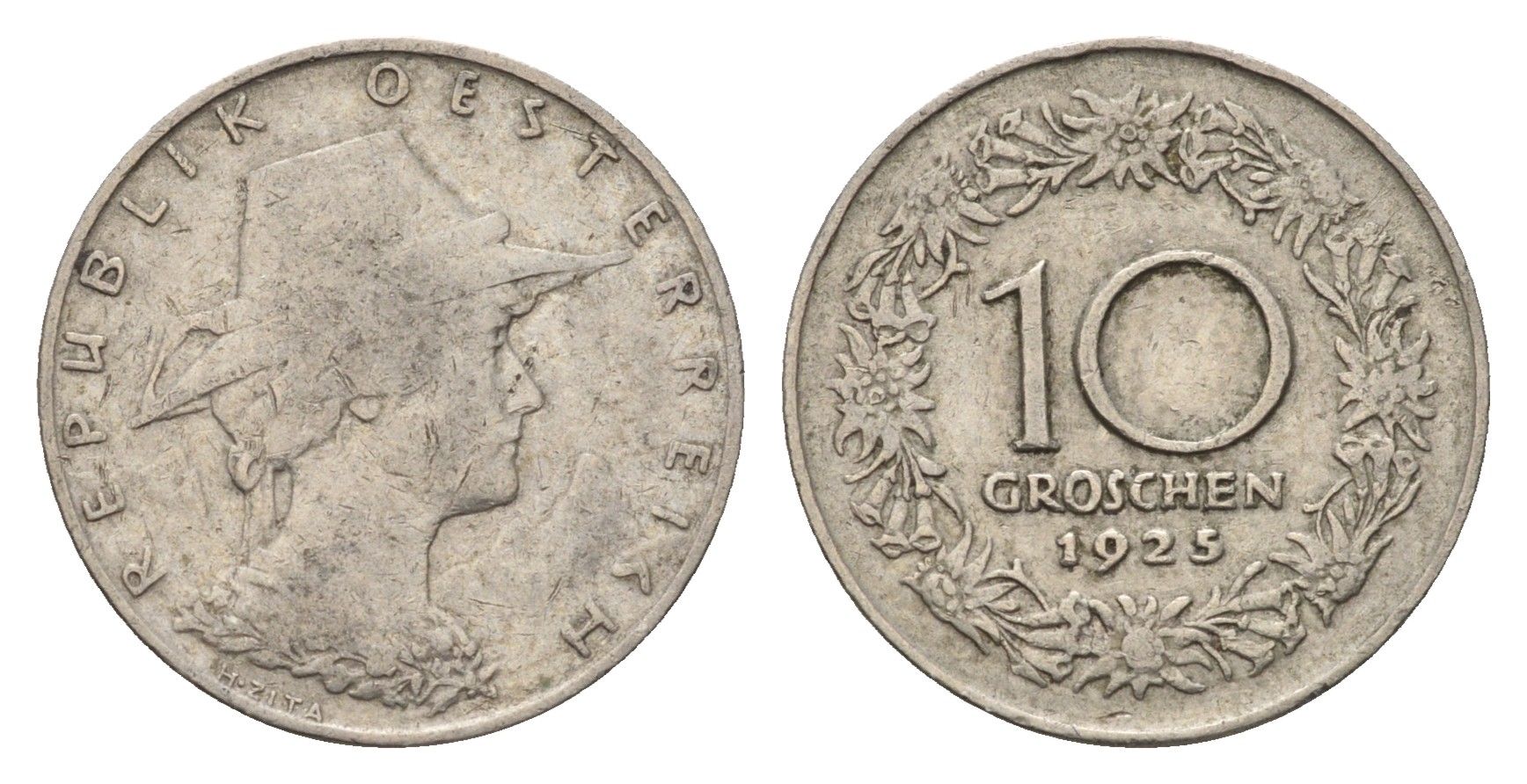 Австрия 10 грошей 1925 KM 2838 медно-никель 4702-143