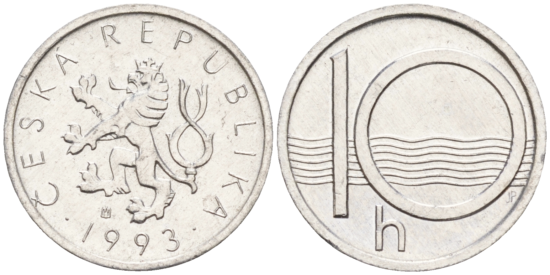 Чехия 10 геллеров 1993  KM 6 алюминий    4596-258