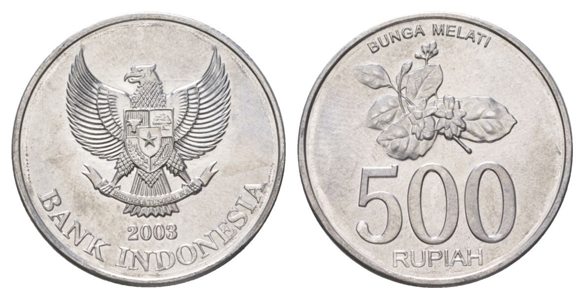 Индонезия 500 рупий 2003 KM 67 алюминий UNC 4624-1026