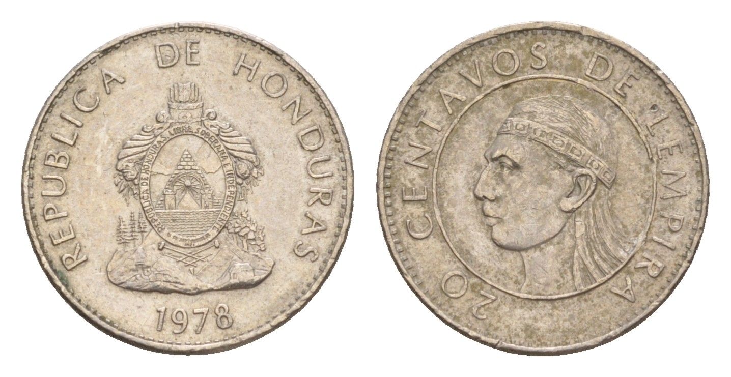 Гондурас 20 сентаво 1978 KM 83 медно-никель 4649-767