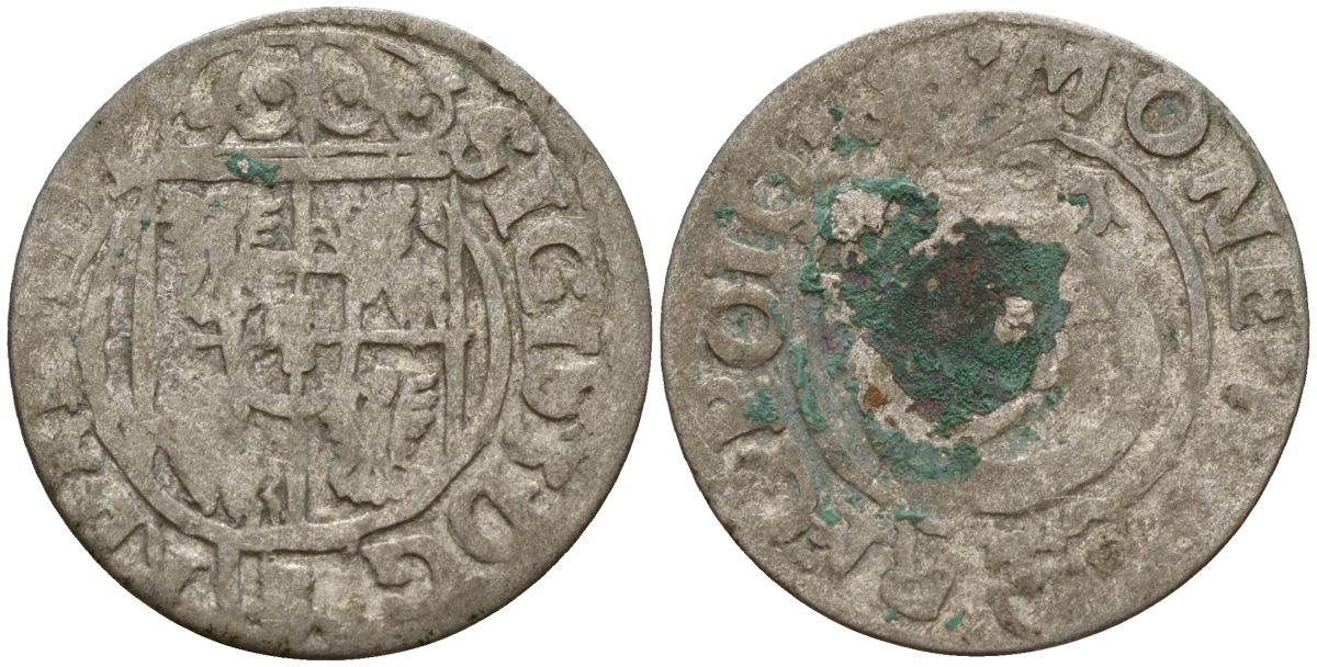 Польша 3 полкера (3 полторака - 1 крейцер) ND (1620-1627) Сигизмунд III Ваза (1587-1632) KM 41 серебро 4158-1149