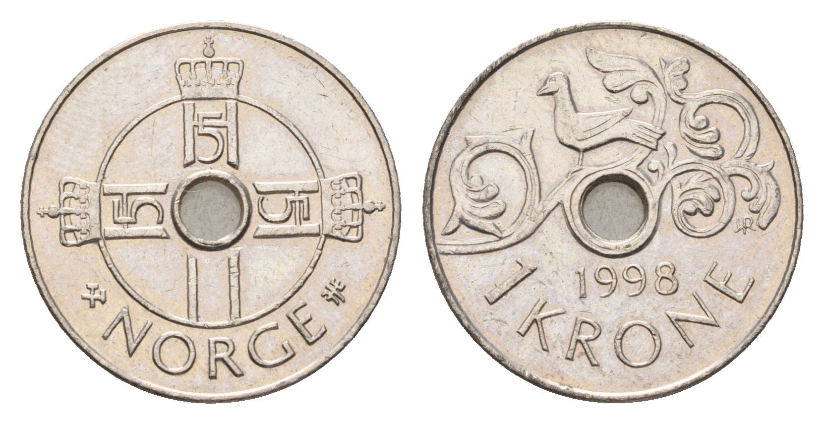 Норвегия 1 крона 1998 Харальд V (1991-) KM 462 медно-никель 4684-734