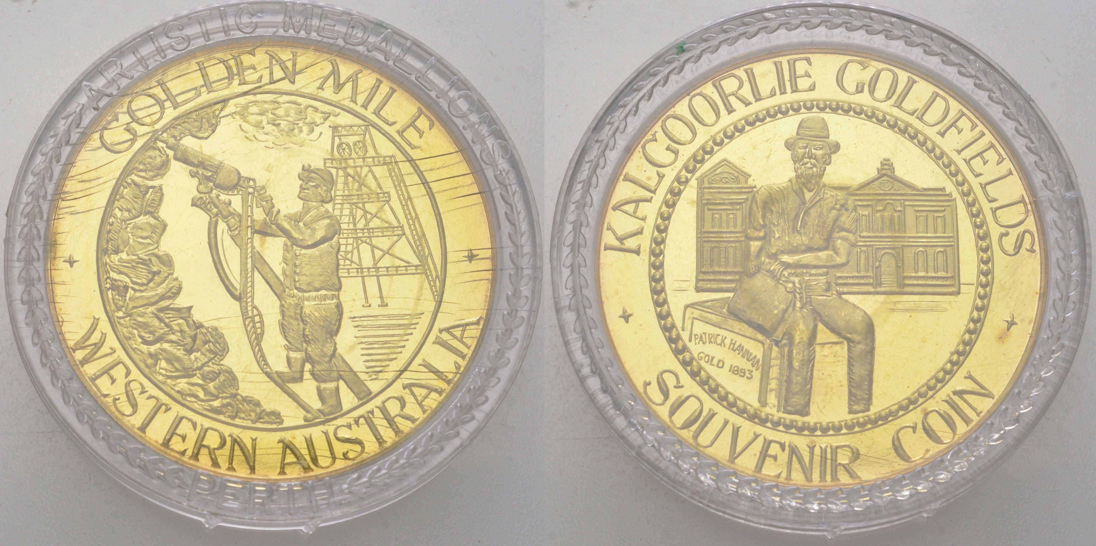 Австралия медаль "Золотая Миля" 1987 в оригинальной красочной капсуле алюминиевая бронза BU 1089-3-33