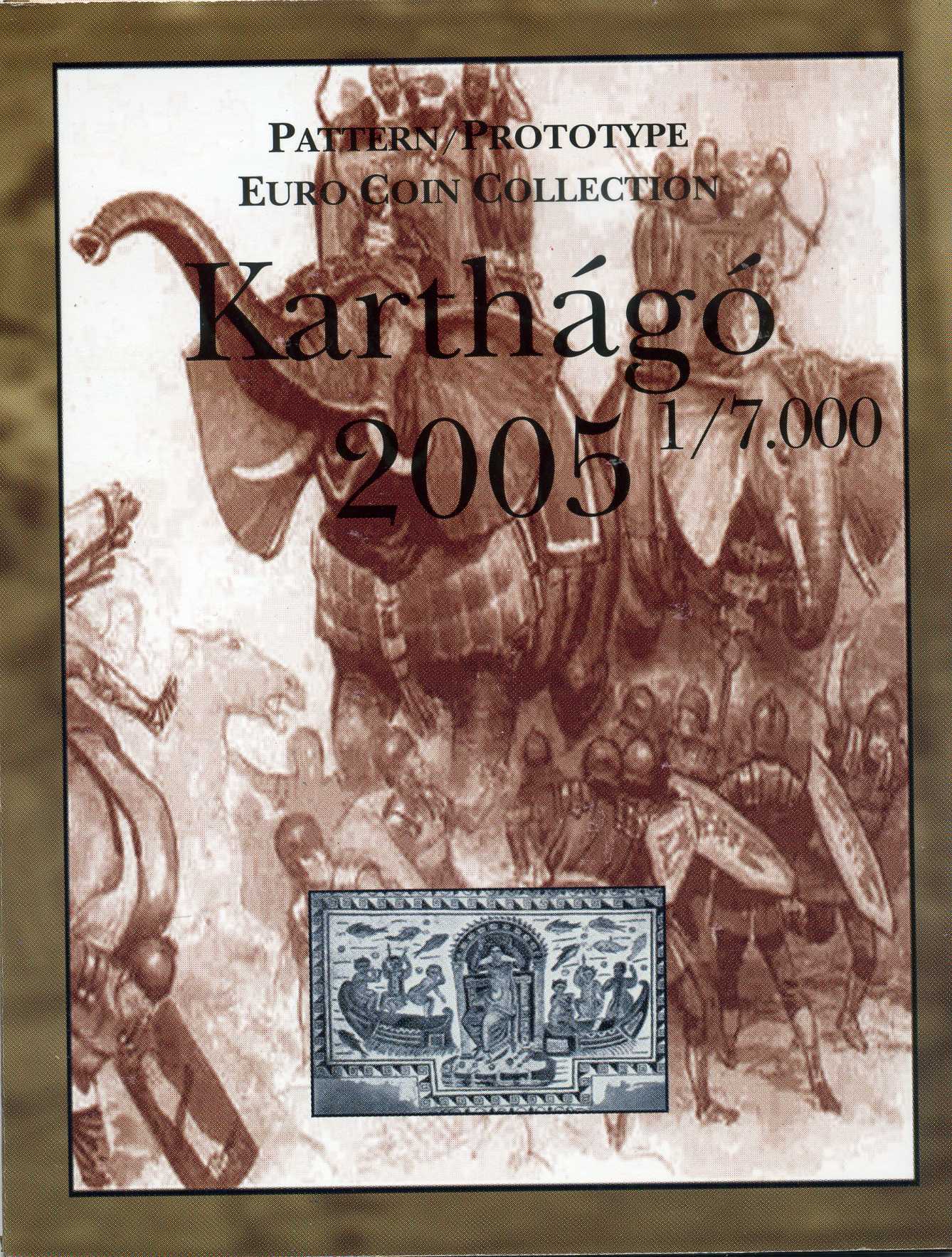 Коста-Рика, Картахена набор из 8 монет 2005 1 евроцент-2 евро, европробники, в оригинальном буклете UNC 00-00