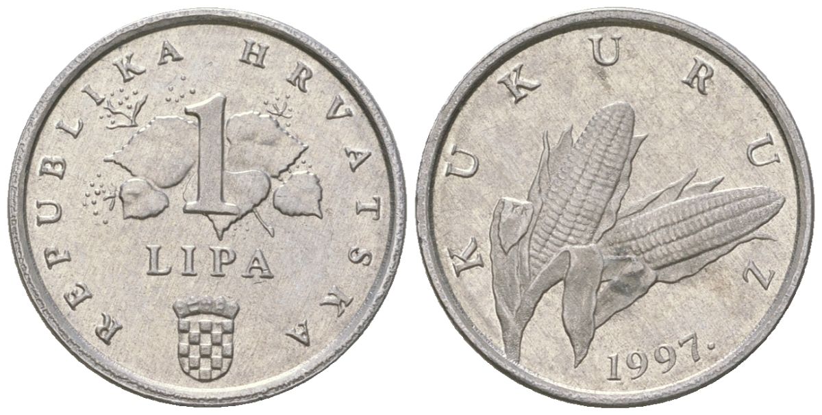 Хорватия 1 липа 1997 нечетный год KM 3 алюминий  UNC  4147-829